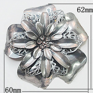 Iron Flower Lead-free, NO Hole Headwear & Costume Accessory, 60x62mm, Sold by PC