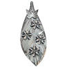 Iron Jewelry Finding Pendant Lead-free, Leaf 27x73mm, Sold by PC