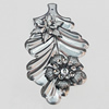 Iron Jewelry Finding Pendant Lead-free, Leaf 37x65mm, Sold by PC