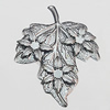 Iron Jewelry Finding Pendant Lead-free, Leaf 49x65mm, Sold by PC