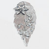 Iron Jewelry Finding Pendant Lead-free, Leaf 30x70mm, Sold by PC