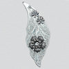 Iron Jewelry Finding Pendant Lead-free, Leaf 32x92mm, Sold by PC