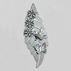 Iron Jewelry Finding Pendant Lead-free, Leaf 27x77mm, Sold by PC