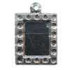 Iron Pendant Setting, Rectangle 18x25mm, Sold by Bag