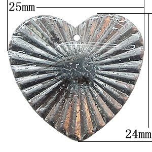 Iron Jewelry Finding Pendant Lead-free, Heart 25x24mm, Sold by Bag