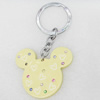 Iron Key Chains with Acrylic Charm, 52x90mm, Sold by PC