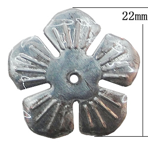 Iron Jewelry Finding Pendant Lead-free, Flower 22mm, Sold by Bag