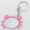 Iron Key Chains with Acrylic Charm, 59x100mm, Sold by PC