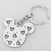 Iron Key Chains with Acrylic Charm, 51x92mm, Sold by PC