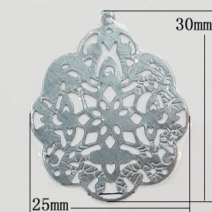 Iron Jewelry Finding Pendant Lead-free, 25x30mm, Sold by Bag