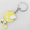 Iron Key Chains with Acrylic Charm, 37x110mm, Sold by PC