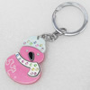 Iron Key Chains with Acrylic Charm, 37x105mm, Sold by PC