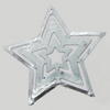 Iron Jewelry Finding Pendant Lead-free, Star 32mm, Sold by Bag
