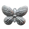 Iron Jewelry Finding Pendant Lead-free, Butterfly 35x26mm, Sold by Bag