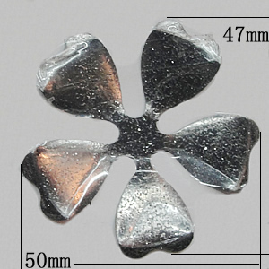 Iron Jewelry Finding Pendant Lead-free, Flower 50x47mm, Sold by Bag