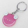Iron Key Chains with Acrylic Charm, 45x100mm, Sold by PC