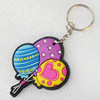 Plastic Jewelry Little Charm, PVC material, DMF free, 50x61mm, Sold by PC