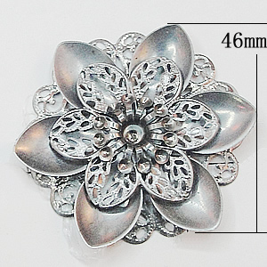 Iron Flower Lead-free, NO Hole Headwear & Costume Accessory, 46mm, Sold by PC