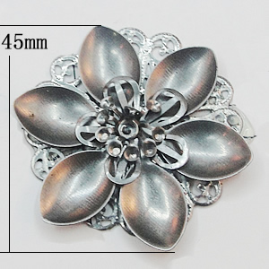 Iron Flower Lead-free, NO Hole Headwear & Costume Accessory, 45mm, Sold by PC