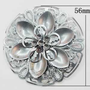 Iron Flower Lead-free, NO Hole Headwear & Costume Accessory, 56mm, Sold by PC