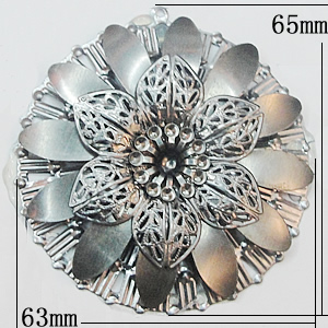 Iron Flower Lead-free, NO Hole Headwear & Costume Accessory, 63x65mm, Sold by PC