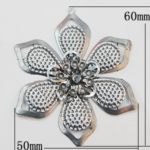 Iron Flower Lead-free, NO Hole Headwear & Costume Accessory, 50x60mm, Sold by PC