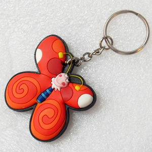 Plastic Jewelry Little Charm, PVC material, DMF free, Butterfly, 45x46mm, Sold by PC