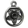 Pendant/Charm Zinc Alloy Jewelry Findings Lead-free, 15x19mm Hole:2mm, Sold by Bag