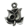 Pendant/Charm Zinc Alloy Jewelry Findings Lead-free, Flower 15x17mm Hole:2mm, Sold by Bag