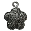Pendant/Charm Zinc Alloy Jewelry Findings Lead-free, Flower 17x22mm Hole:2mm, Sold by Bag
