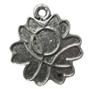 Pendant/Charm Zinc Alloy Jewelry Findings Lead-free, Flower 18x20mm Hole:2mm, Sold by Bag