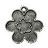 Pendant/Charm Zinc Alloy Jewelry Findings Lead-free, Flower 21x21mm Hole:2mm, Sold by Bag