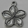 Pendant/Charm Zinc Alloy Jewelry Findings Lead-free, Flower 19x22mm Hole:2mm, Sold by Bag