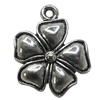 Pendant/Charm Zinc Alloy Jewelry Findings Lead-free, Flower 19x23mm Hole:2mm, Sold by Bag