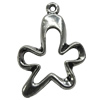 Pendant/Charm Zinc Alloy Jewelry Findings Lead-free, Flower 22x32mm Hole:2mm, Sold by Bag