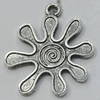 Pendant/Charm Zinc Alloy Jewelry Findings Lead-free, Flower 25x28mm Hole:2mm, Sold by Bag