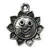 Pendant/Charm Zinc Alloy Jewelry Findings Lead-free, Flower 16x21mm Hole:2mm, Sold by Bag