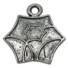 Pendant/Charm Zinc Alloy Jewelry Findings Lead-free, Flower 17x19mm Hole:2mm, Sold by Bag