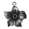 Pendant/Charm Zinc Alloy Jewelry Findings Lead-free, Flower 23x21mm Hole:2mm, Sold by Bag