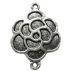 Pendant/Charm Zinc Alloy Jewelry Findings Lead-free, Flower 22x32mm Hole:2mm, Sold by Bag
