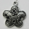 Pendant/Charm Setting Zinc Alloy Jewelry Findings Lead-free, Flower 22x26mm Hole:2mm, Sold by Bag