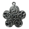 Pendant/Charm Zinc Alloy Jewelry Findings Lead-free, Flower 29x31mm Hole:2mm, Sold by Bag