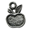 Pendant/Charm Zinc Alloy Jewelry Findings Lead-free, Apple 11x15mm Hole:2mm, Sold by Bag
