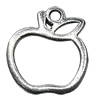 Pendant/Charm Zinc Alloy Jewelry Findings Lead-free, Apple 18x20mm Hole:2mm, Sold by Bag