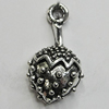 Pendant/Charm Zinc Alloy Jewelry Findings Lead-free, Fruit 20x12mm Hole:2mm, Sold by Bag