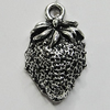 Pendant/Charm Zinc Alloy Jewelry Findings Lead-free, Fruit 20x13mm Hole:2mm, Sold by Bag