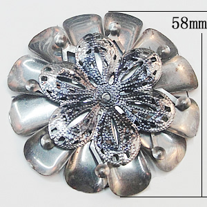 Iron Flower Lead-free, NO Hole Headwear & Costume Accessory, 58mm, Sold by PC