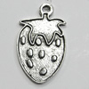 Pendant/Charm Zinc Alloy Jewelry Findings Lead-free, Fruit 18x30mm Hole:3mm, Sold by Bag