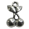 Pendant/Charm Zinc Alloy Jewelry Findings Lead-free, Fruit 12x18mm Hole:2mm, Sold by Bag