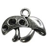 Pendant/Charm Setting Zinc Alloy Jewelry Findings Lead-free, Mushroom 22x18mm Hole:3mm, Sold by Bag